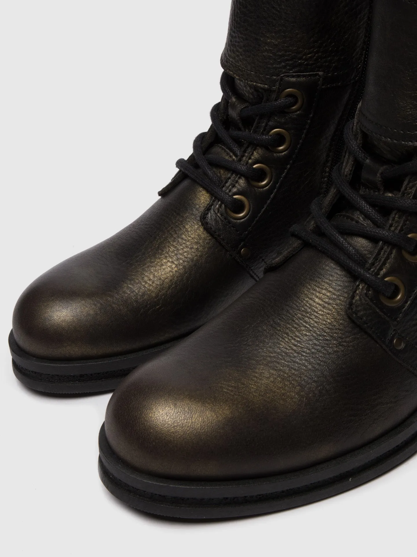 Lace-up Ankle Boots KARA664FLY CICERO BLACK GOLD