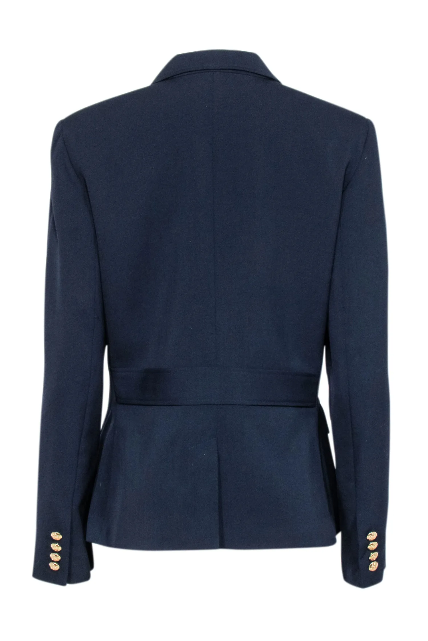 Lauren Ralph Lauren - Navy Wool Crest Embellished Blazer Sz 10