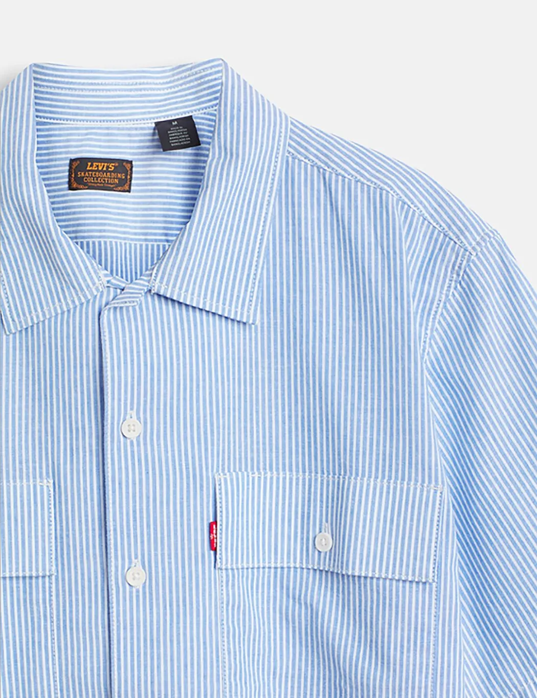 Levis Skate Button Down Shirt - Haus Stripe Blue