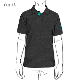 Liquid Onyx - OGA Youth Polo - Onyx Black