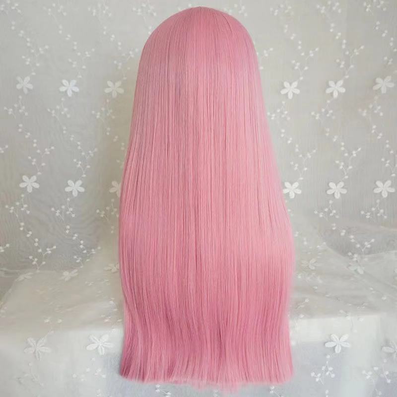 LOLITA AIR BANGS PINK LONG STRAIGHT WIG BY31067