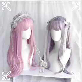 LOLITA PINK PURPLE AIR BANGS WIG BY31023