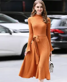 Long sweater women dress