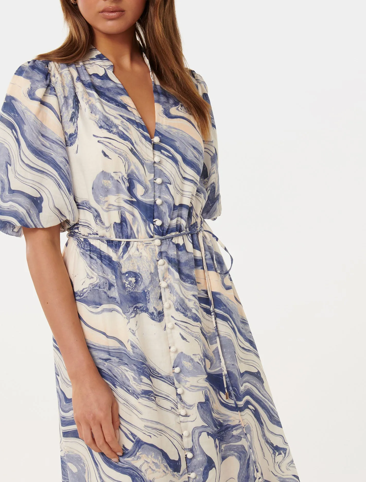 Loren Puff Sleeve Midi Dress