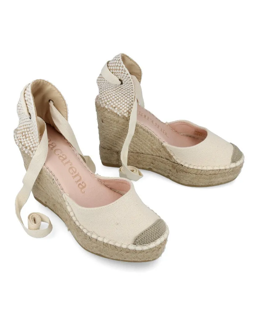 Macarena Alba 50 raw wedge espadrille