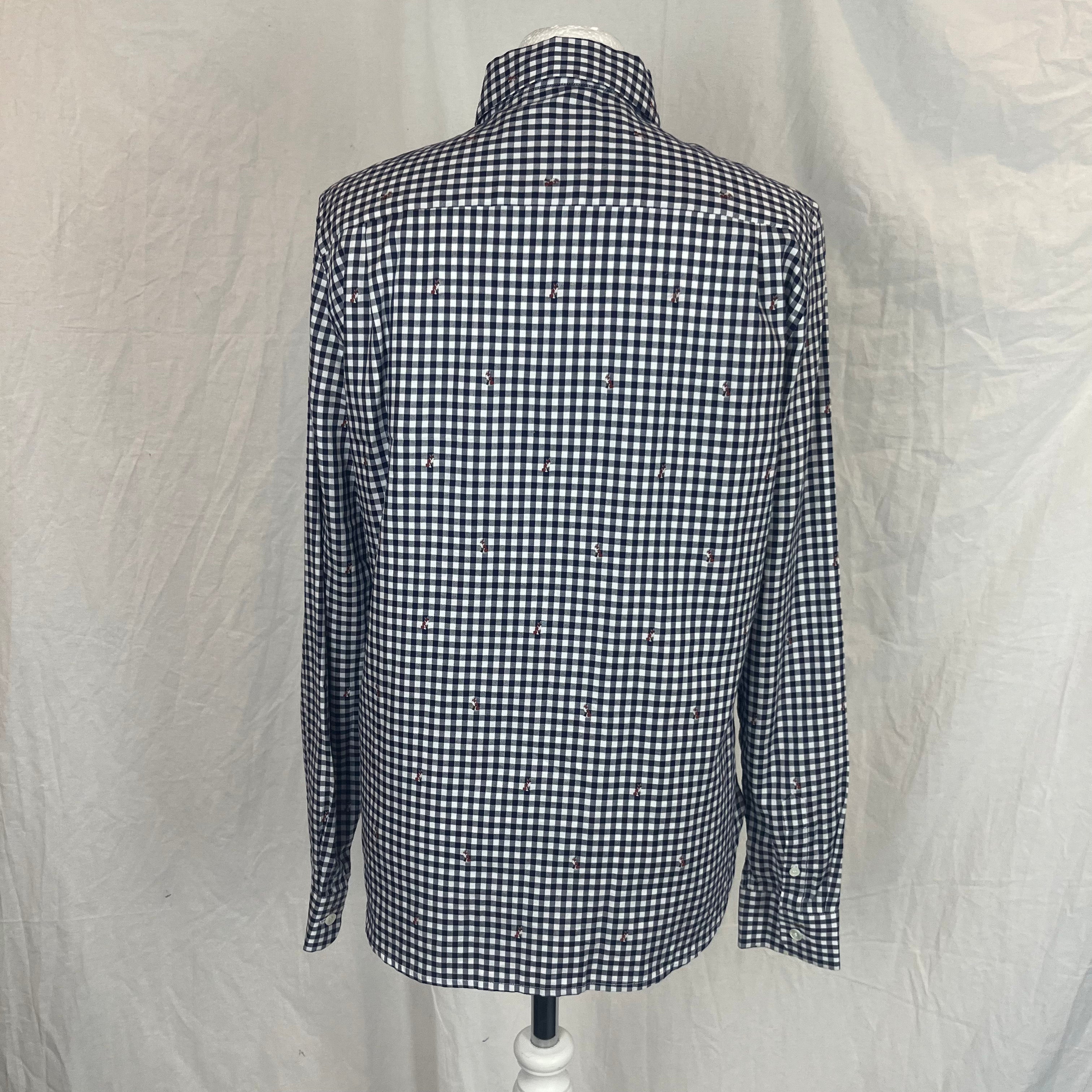 Maison Kitsune Black & White Gingham Cotton Shirt XS