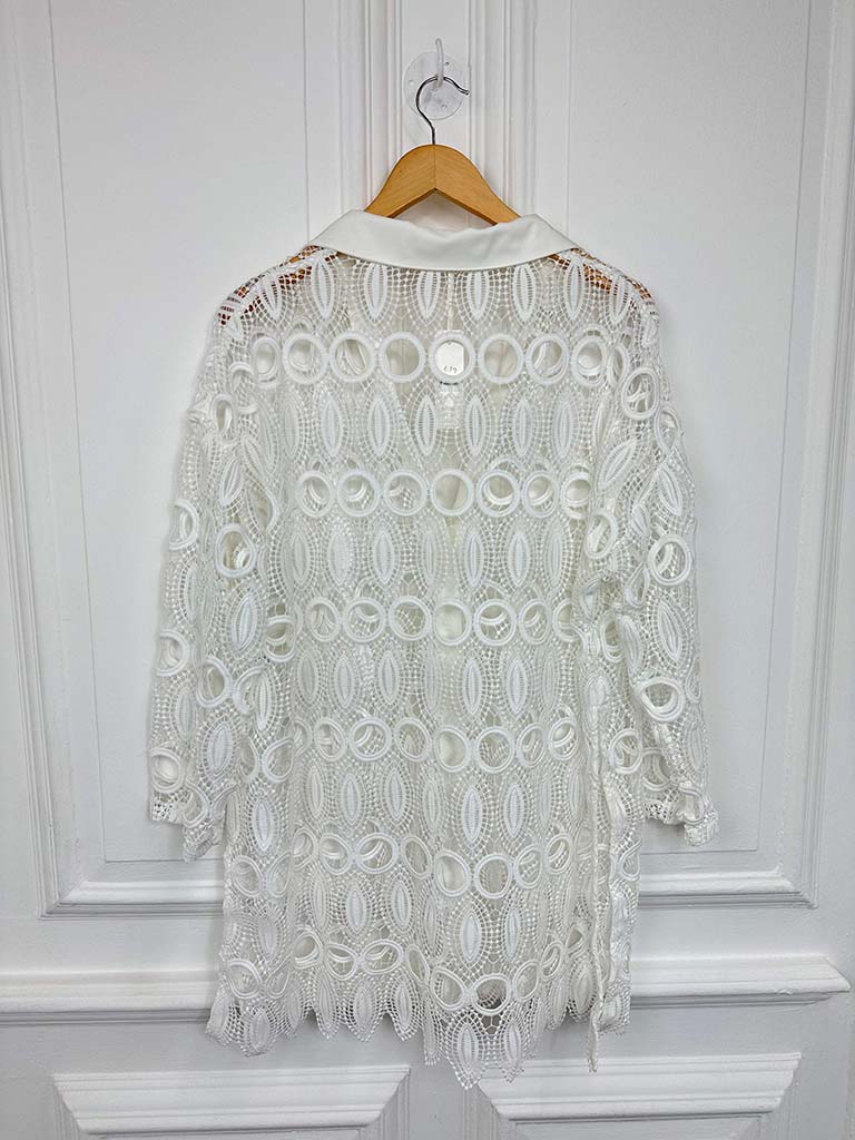 Malissa J Crochet Shirt - White