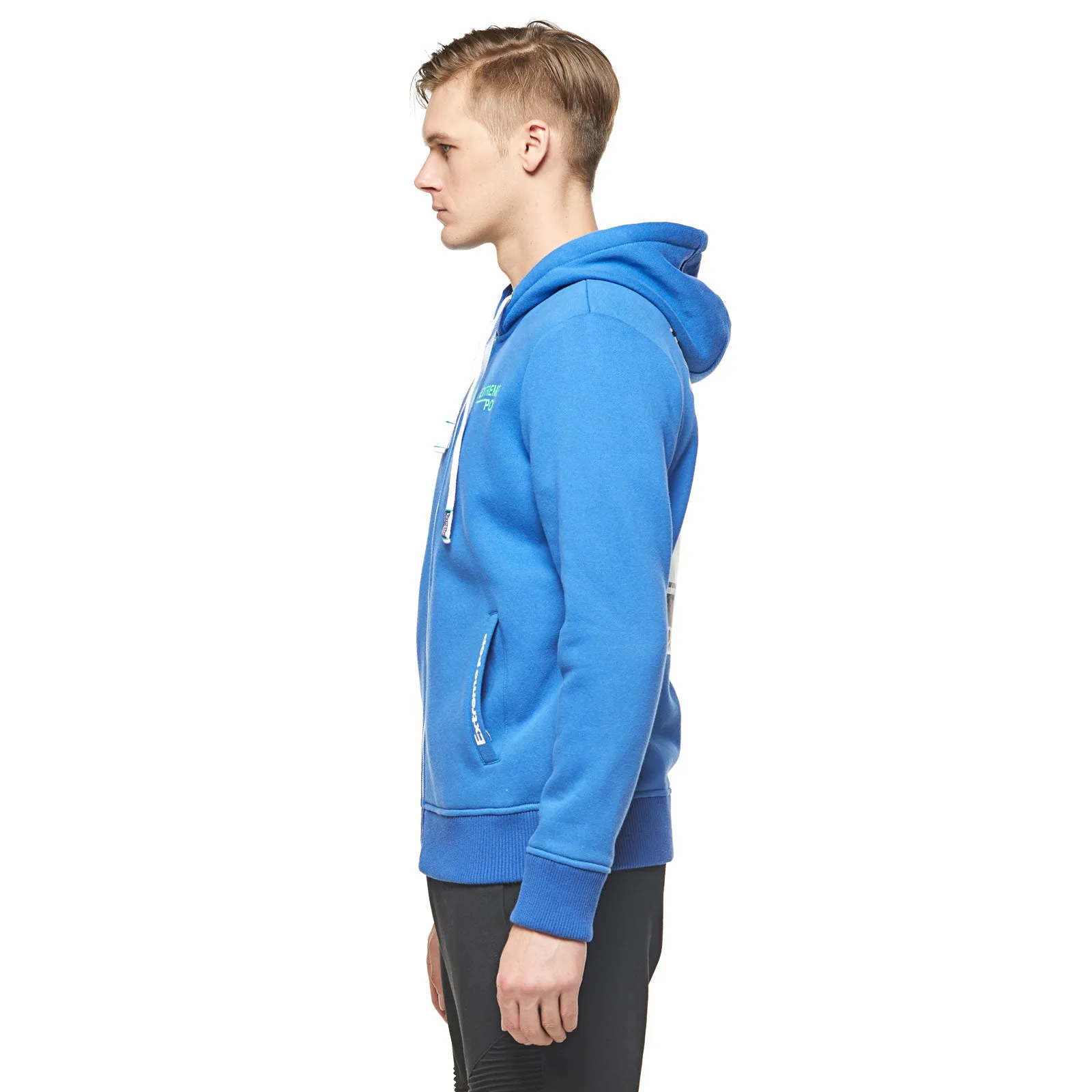 Mens Ex-Back Zip-up Hoodie - Blue