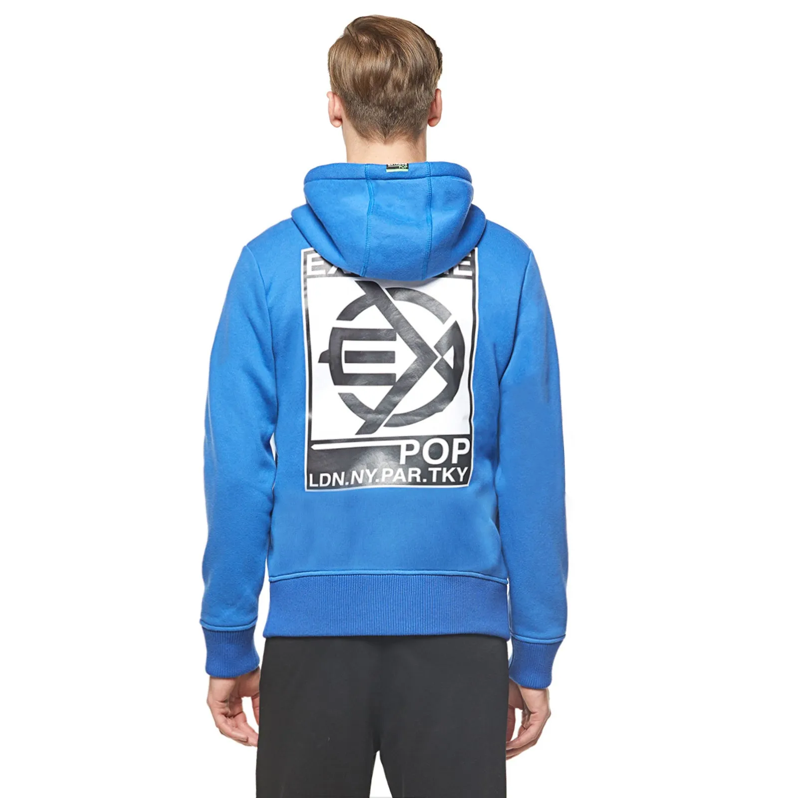 Mens Ex-Back Zip-up Hoodie - Blue