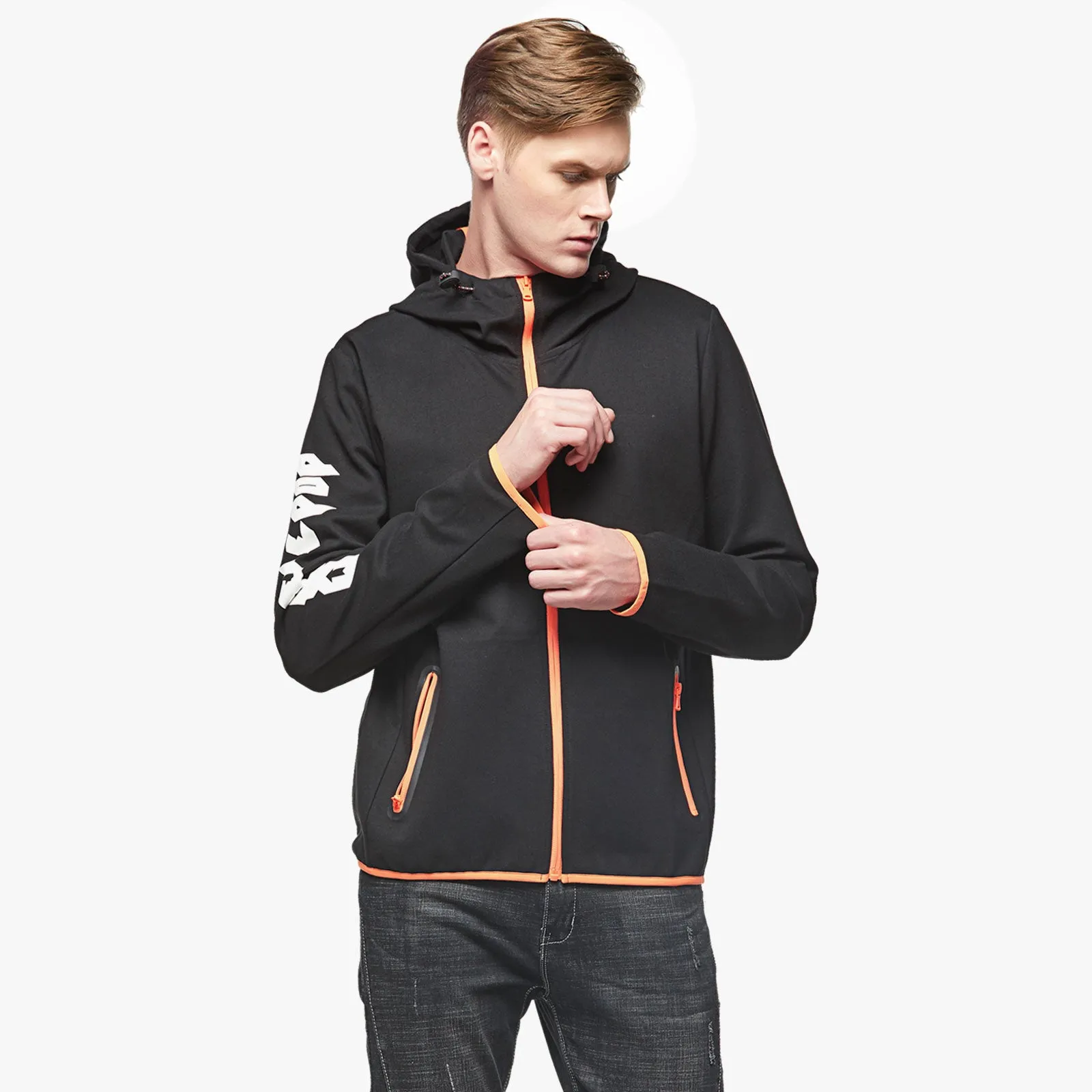 Mens Scuba Knit Zip-Up Hoodie