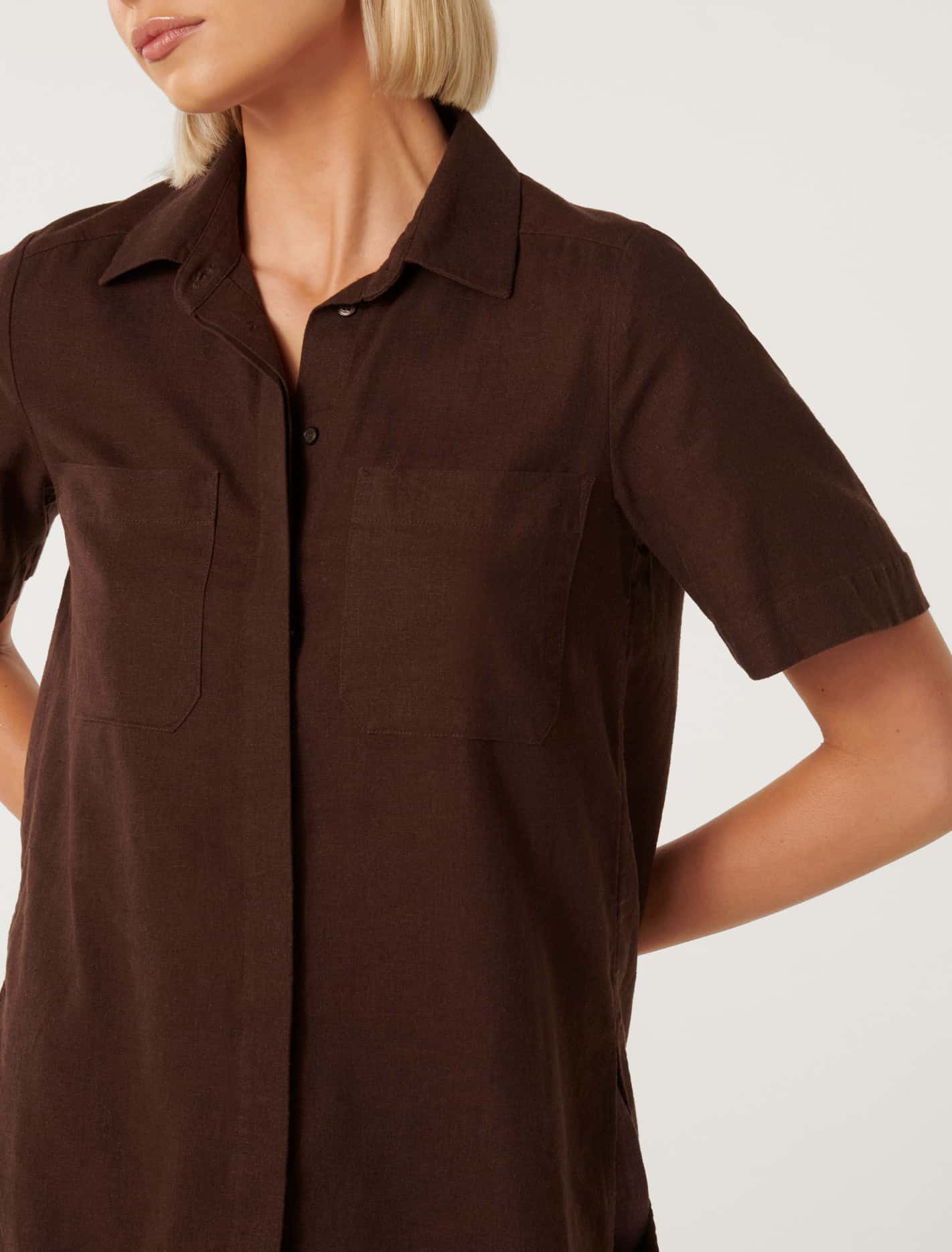 Misty Short Sleeve Linen Shirt