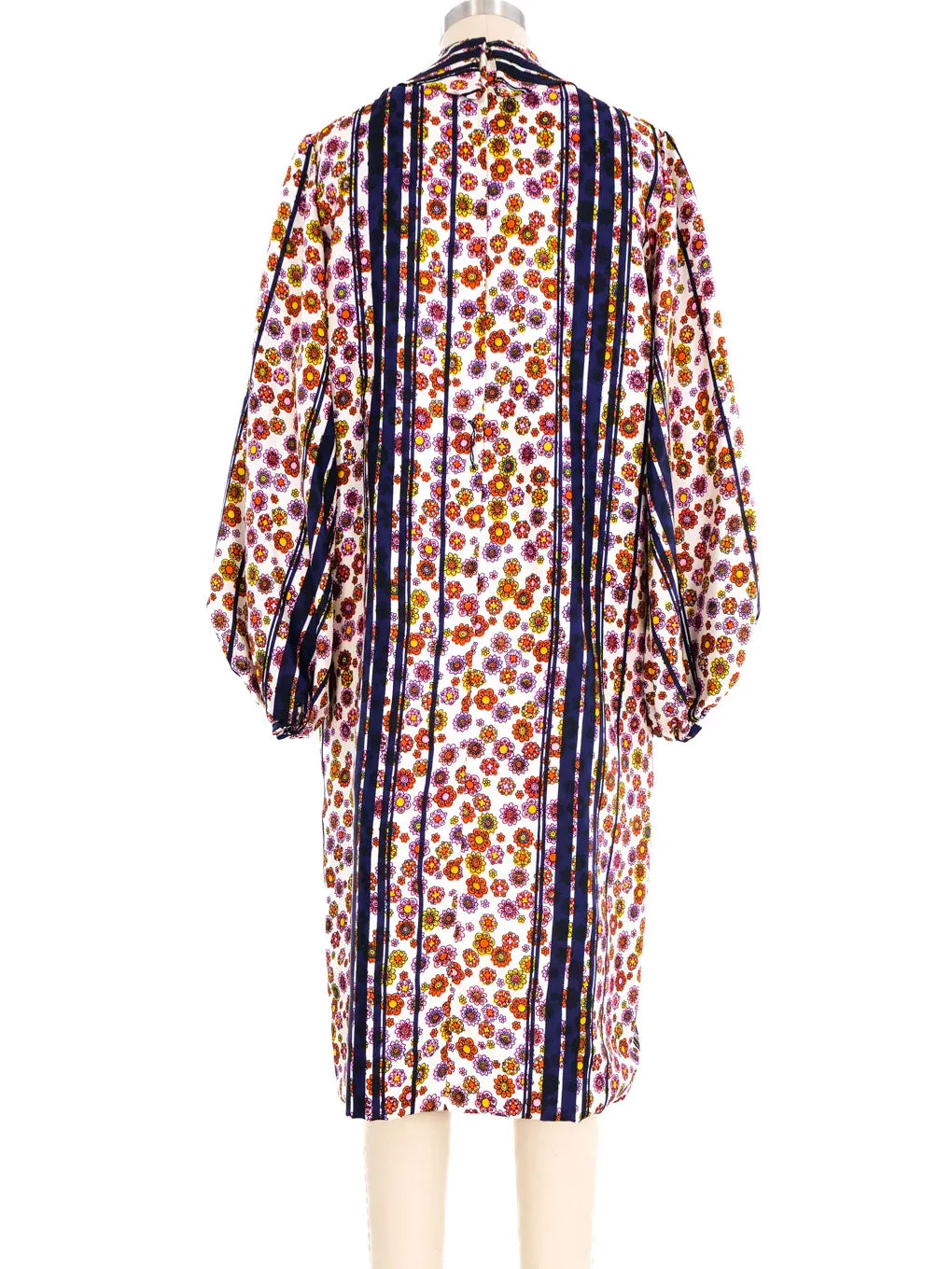 Mr. Blackwell Floral Printed Scarf Tie Dress