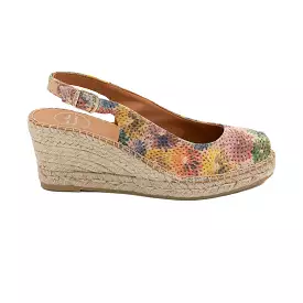 Multicolor peep toe wedge espadrille for Women - Carol-DM