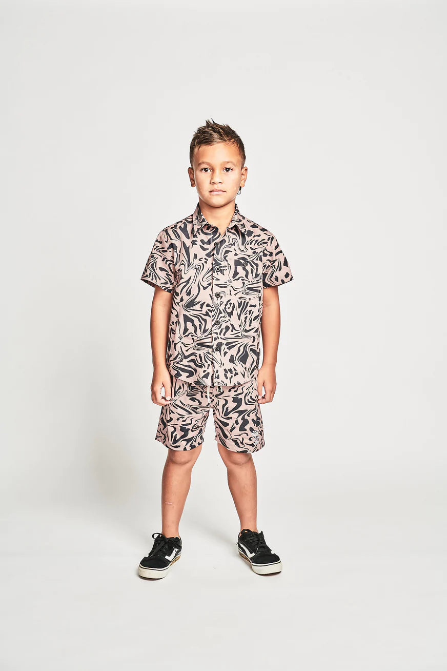 Munster Kids Current Shirt - Fawn/Black