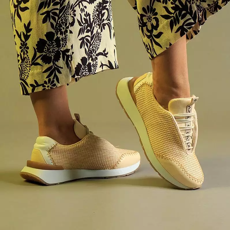 My Sneaker Rafia Cotton Sneakers | Beige