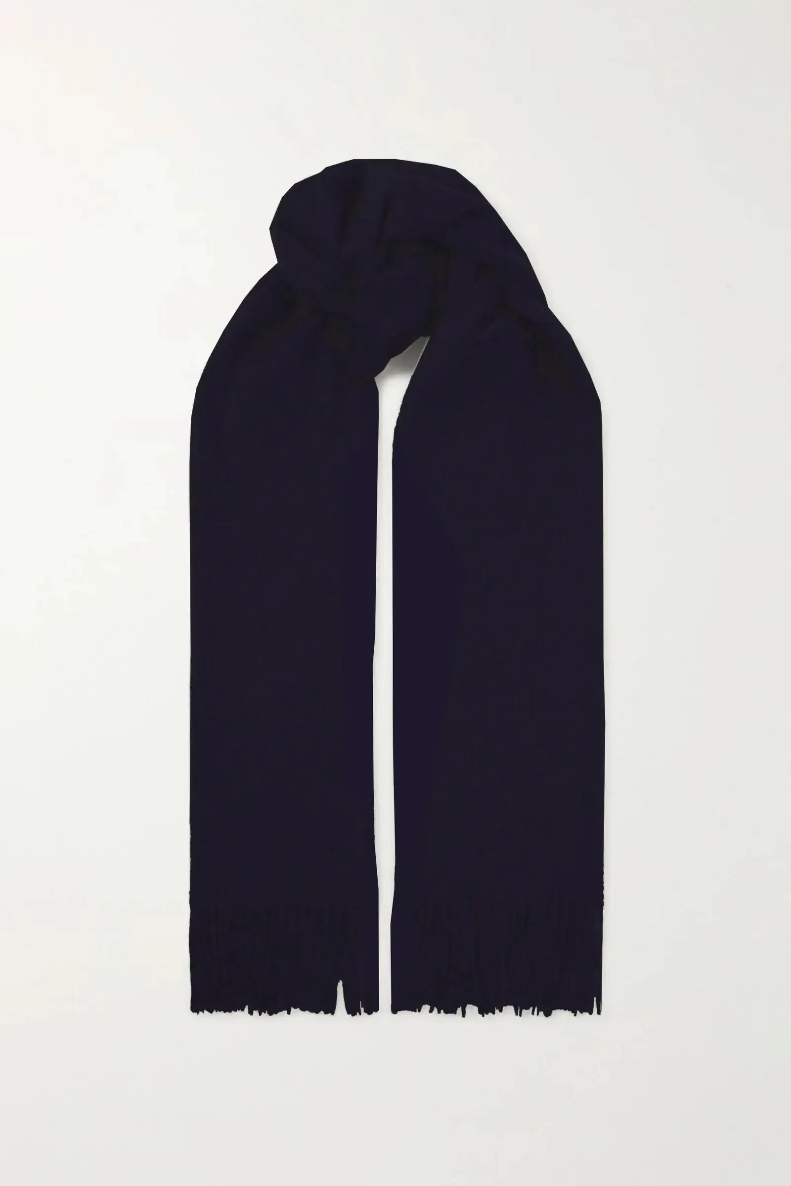 NATASHA WOVEN CASHMERE SCARF- NAVY