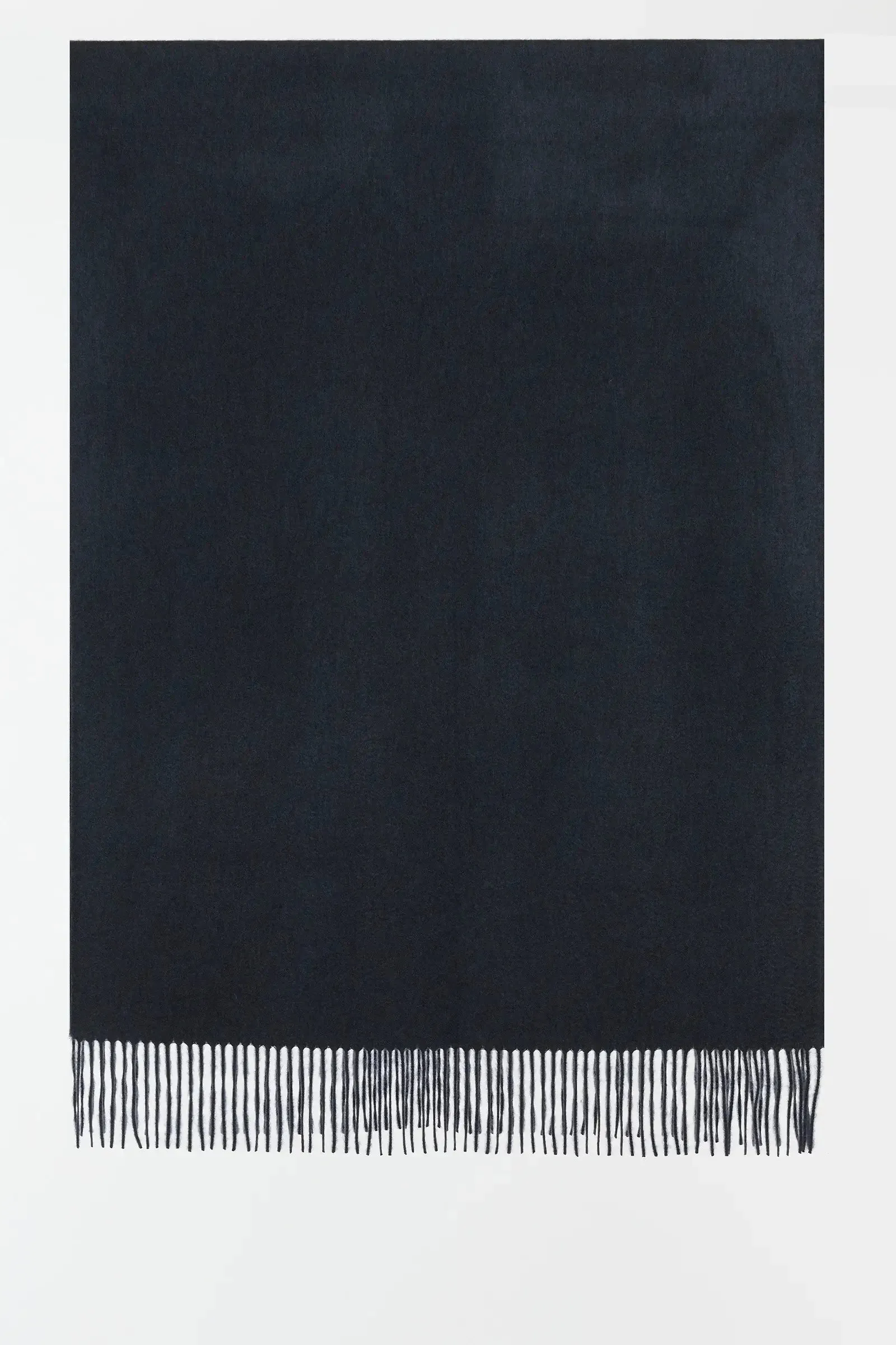 NATASHA WOVEN CASHMERE SCARF- NAVY