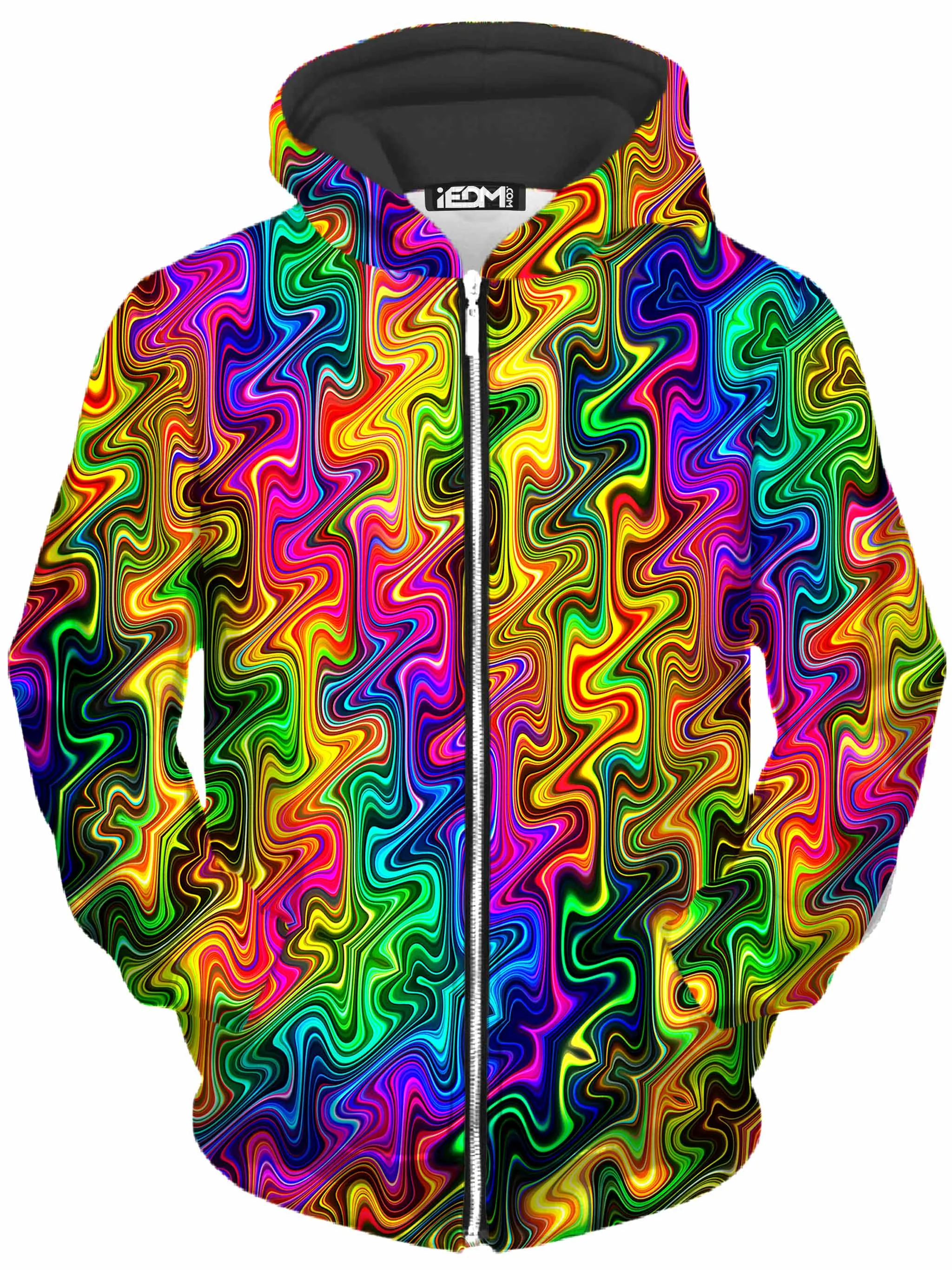 Neon Ziggy Unisex Zip-Up Hoodie