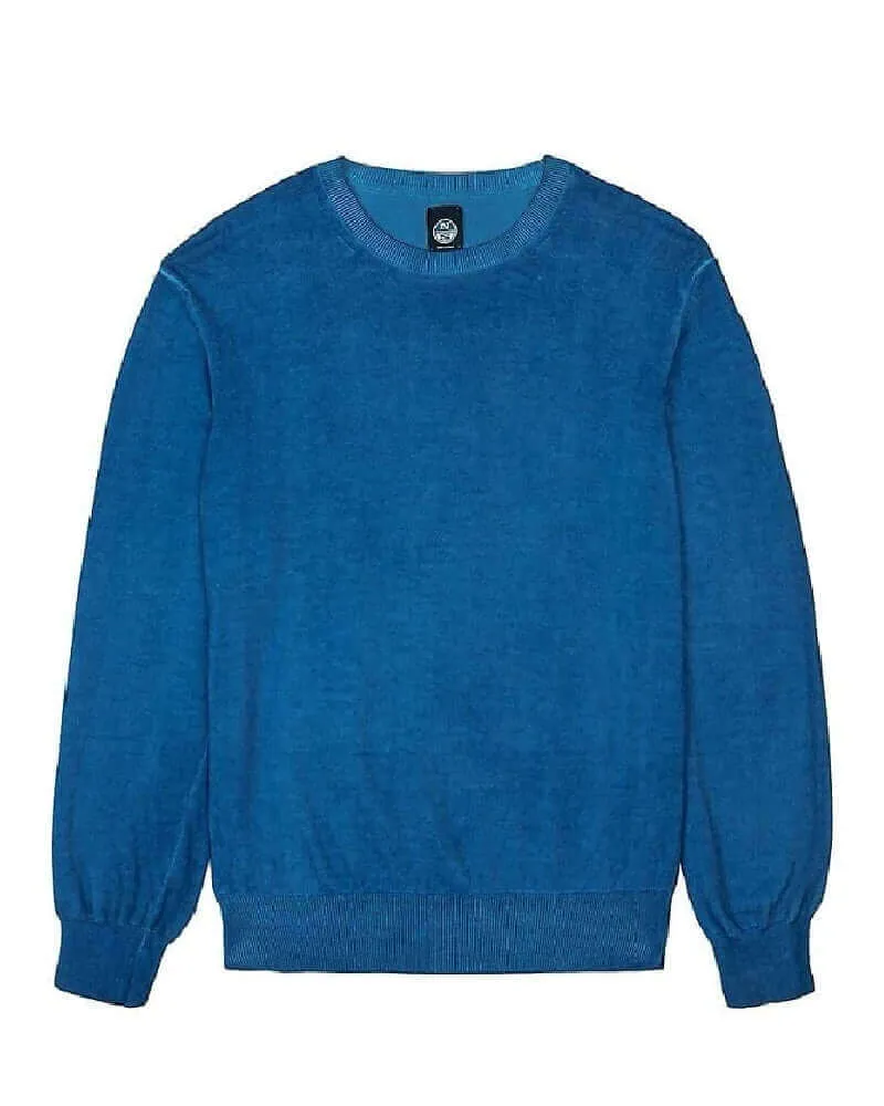 North Sails Crew Knit Ocean Blue