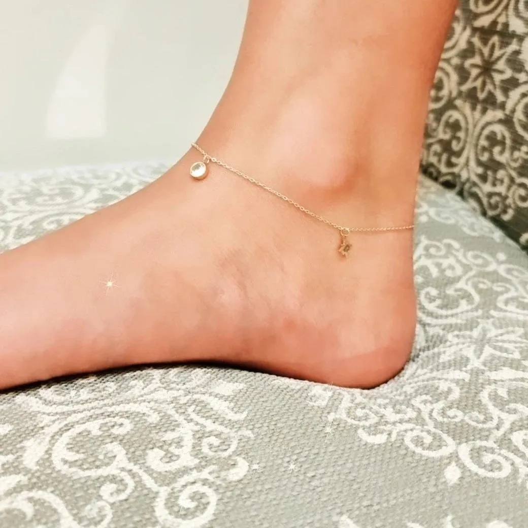 North Star Charm Dainty Anklet