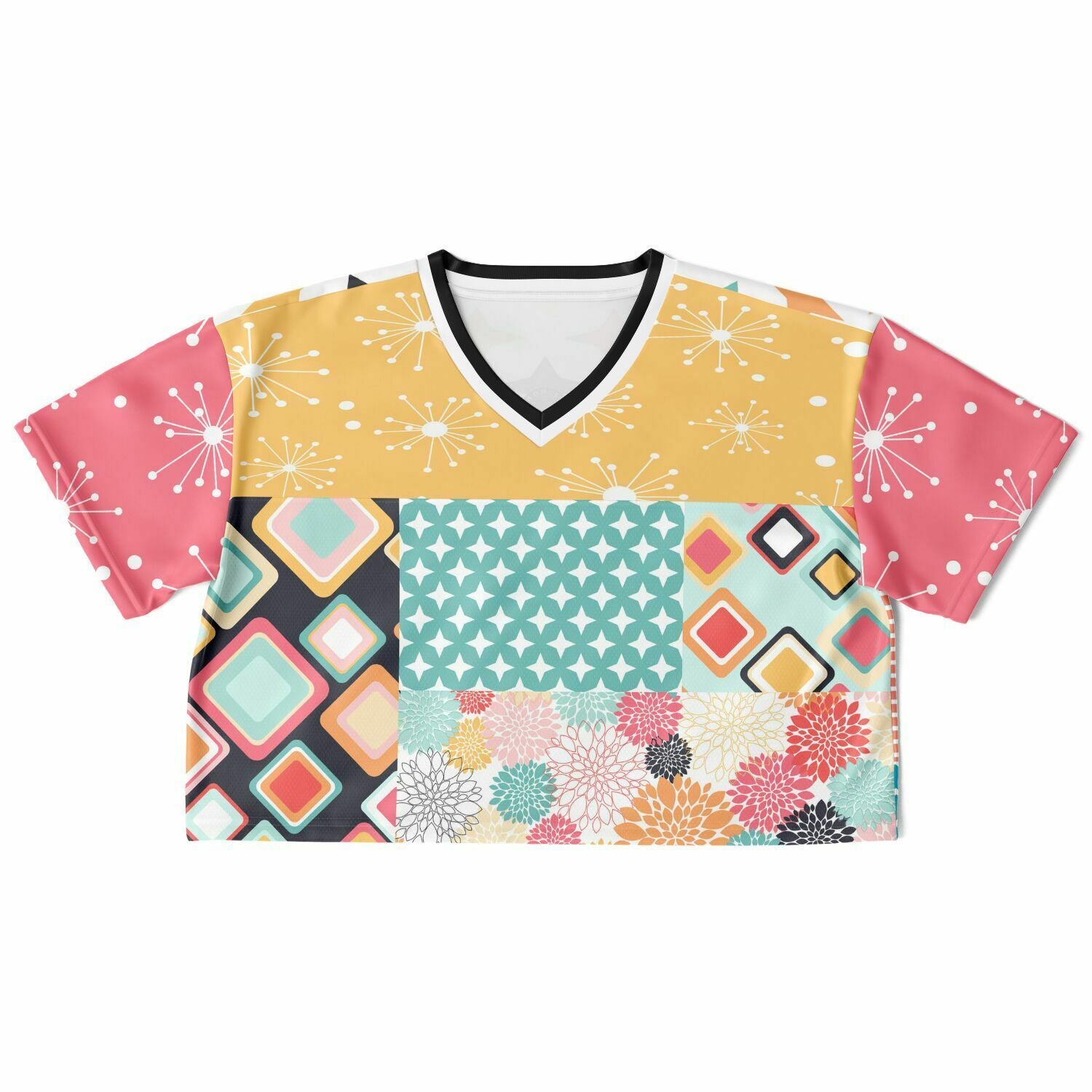 Old Miami Geo Patchwork Crop Jersey