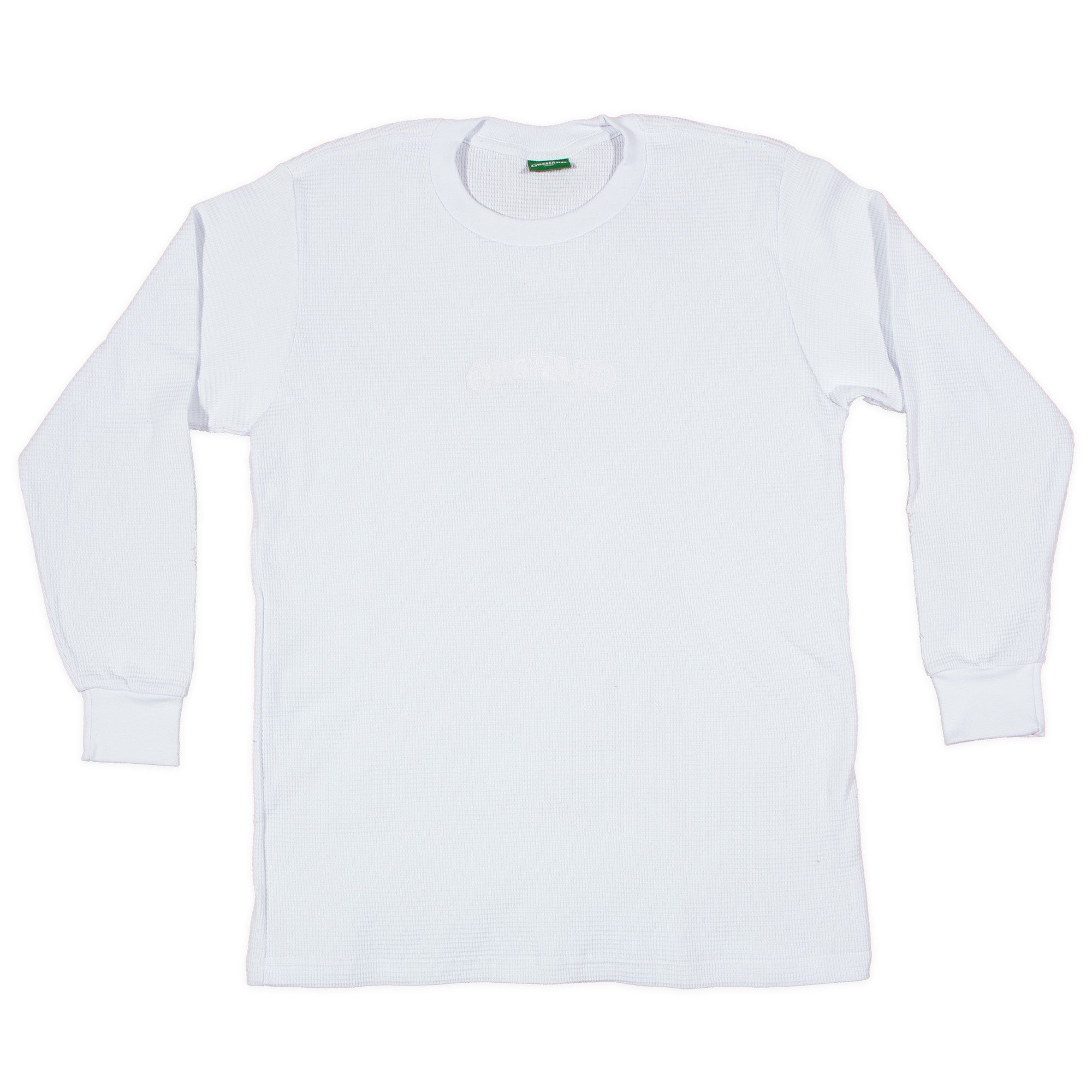 Orchard Emb Text Logo Thermal Shirt White/White