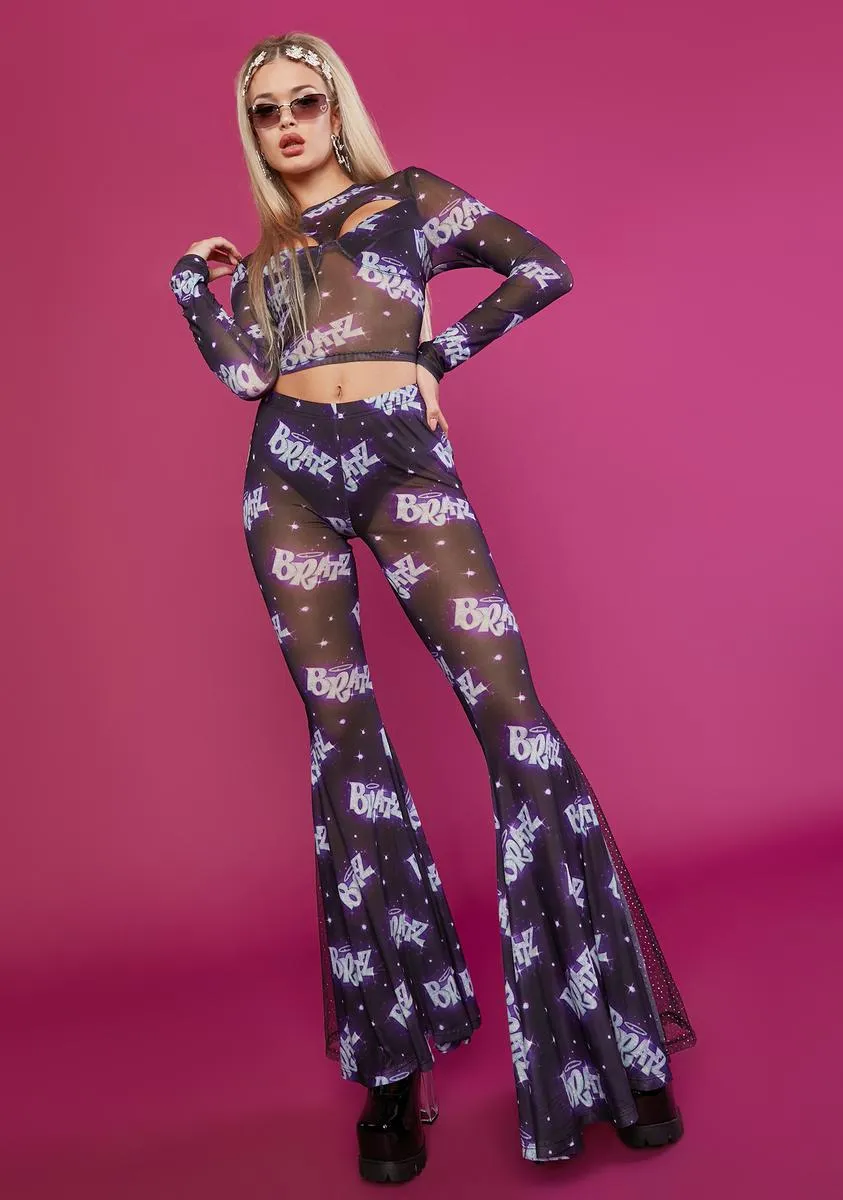 Overnight Sensation Mesh Bell Bottoms-