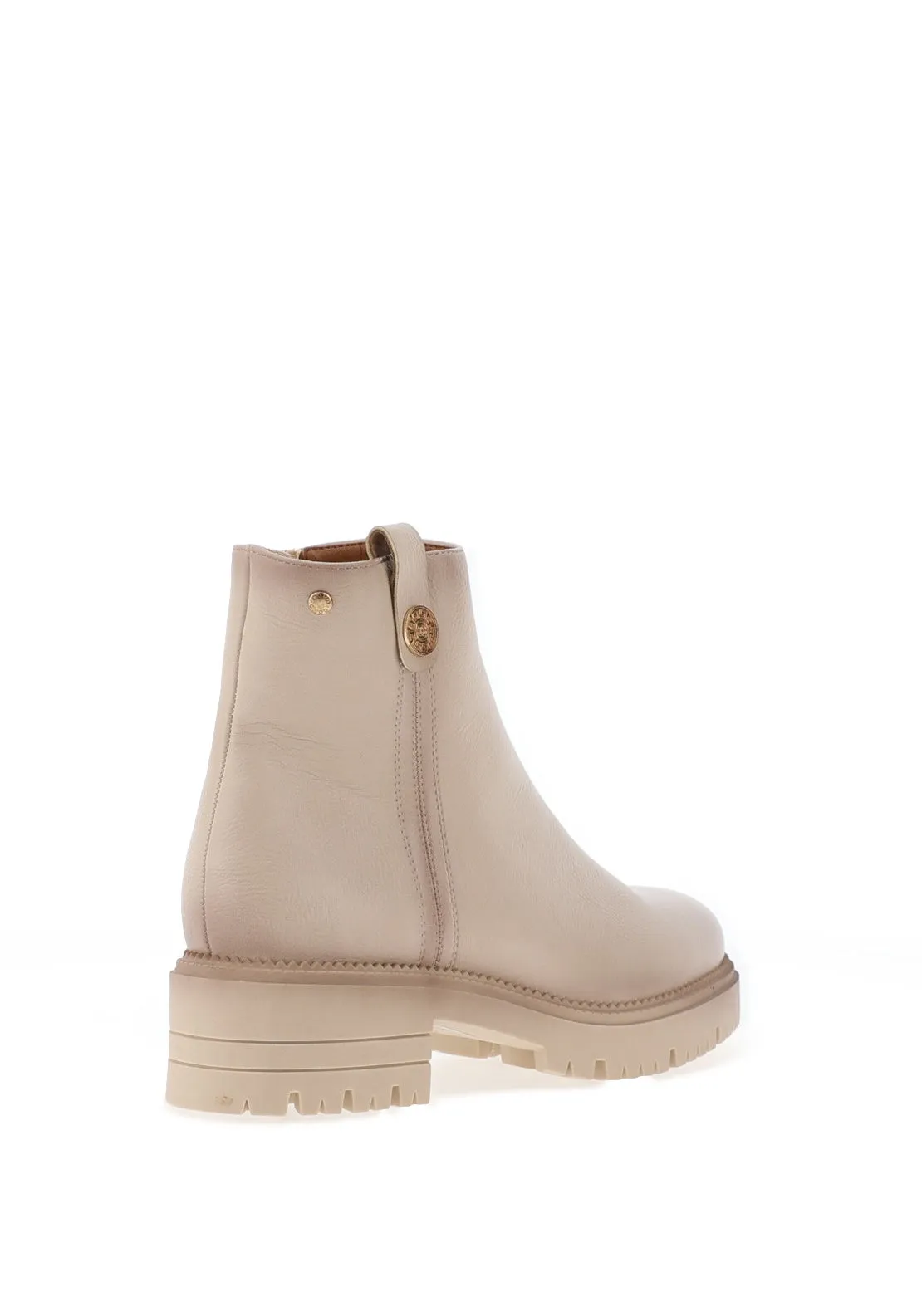 Patrizio Como Deauville Chunky Ankle Boots, Cream