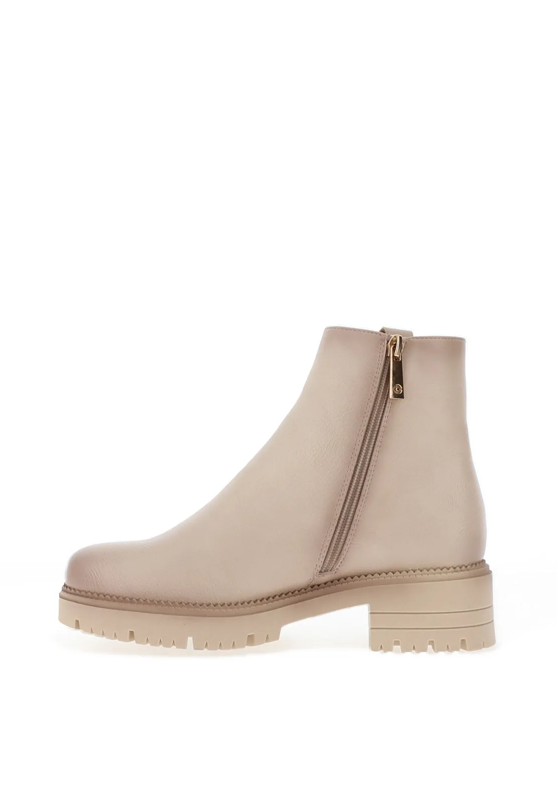 Patrizio Como Deauville Chunky Ankle Boots, Cream