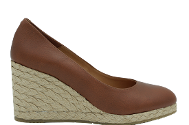 PINAZ Tan wedge Espadrille Shoe