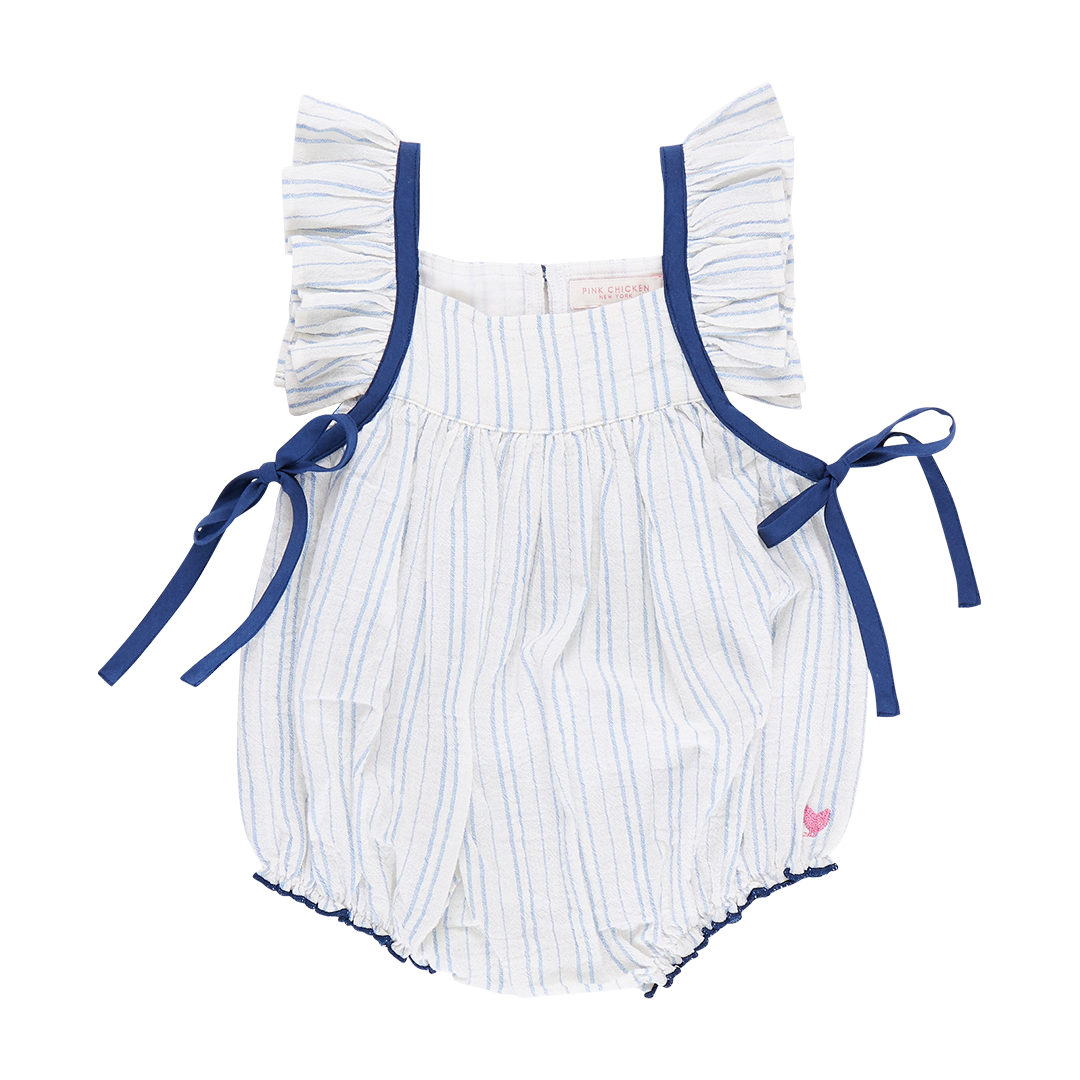 Pink Chicken Baby Girls Ailee Bubble - Riviera Stripe