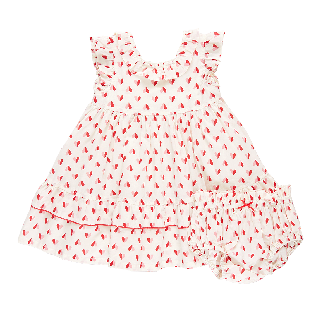 Pink Chicken Baby Girls Judith Dress Set - Paper Hearts