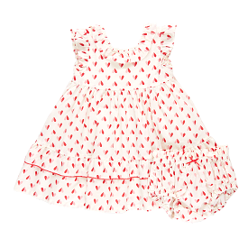 Pink Chicken Baby Girls Judith Dress Set - Paper Hearts