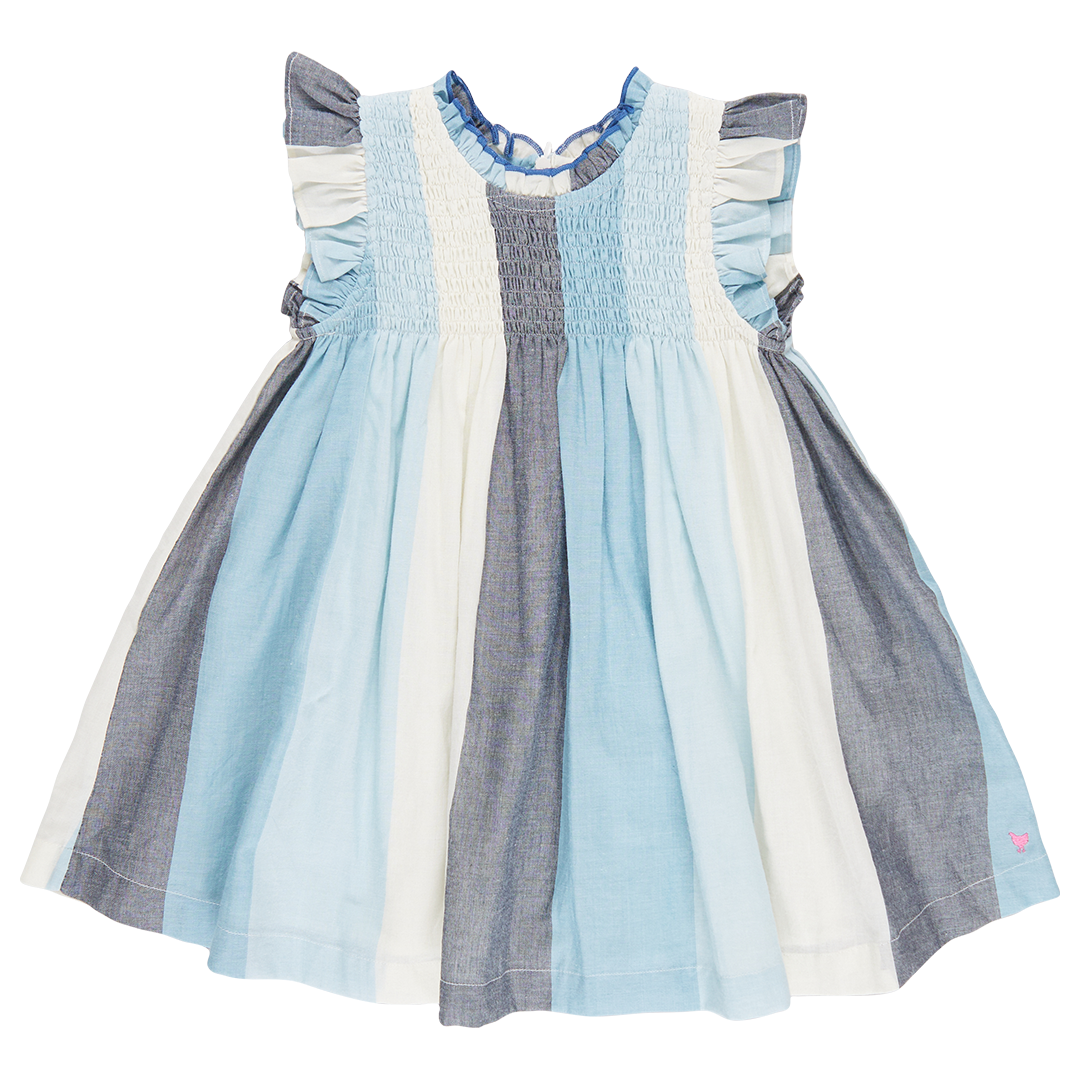 Pink Chicken Girls Stevie Dress - Ocean Stripe