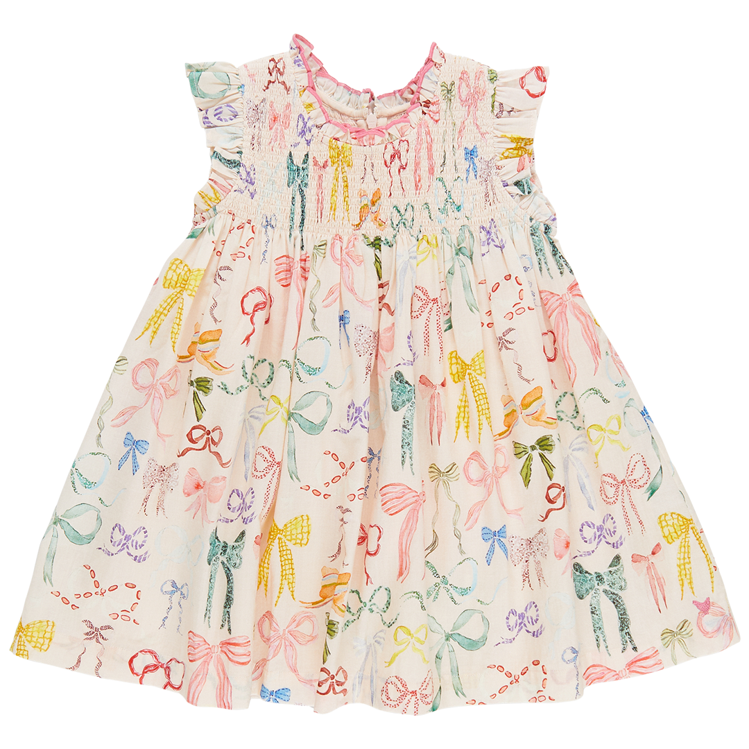 Pink Chicken Stevie Dress - Watercolor Bows