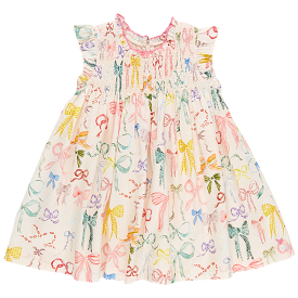 Pink Chicken Stevie Dress - Watercolor Bows