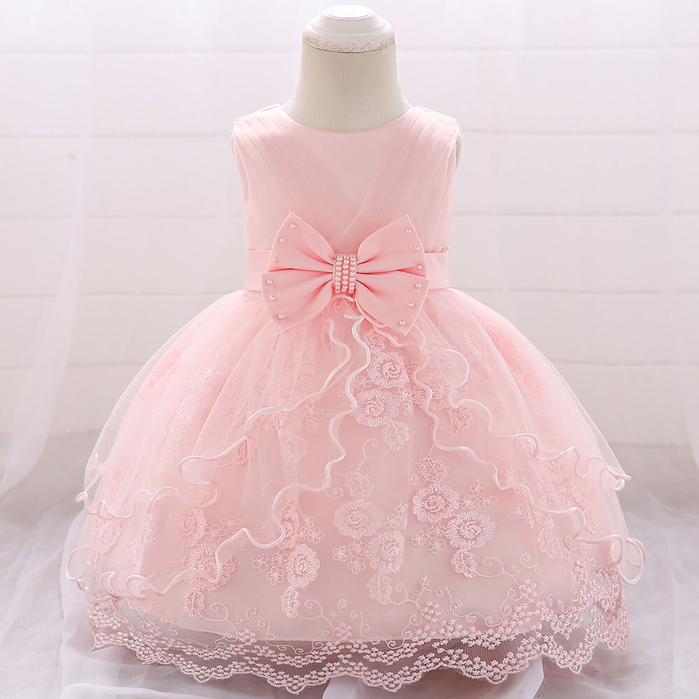 Pink Lace Baptism Dresses