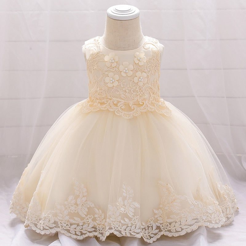 Pink Lace Baptism Dresses