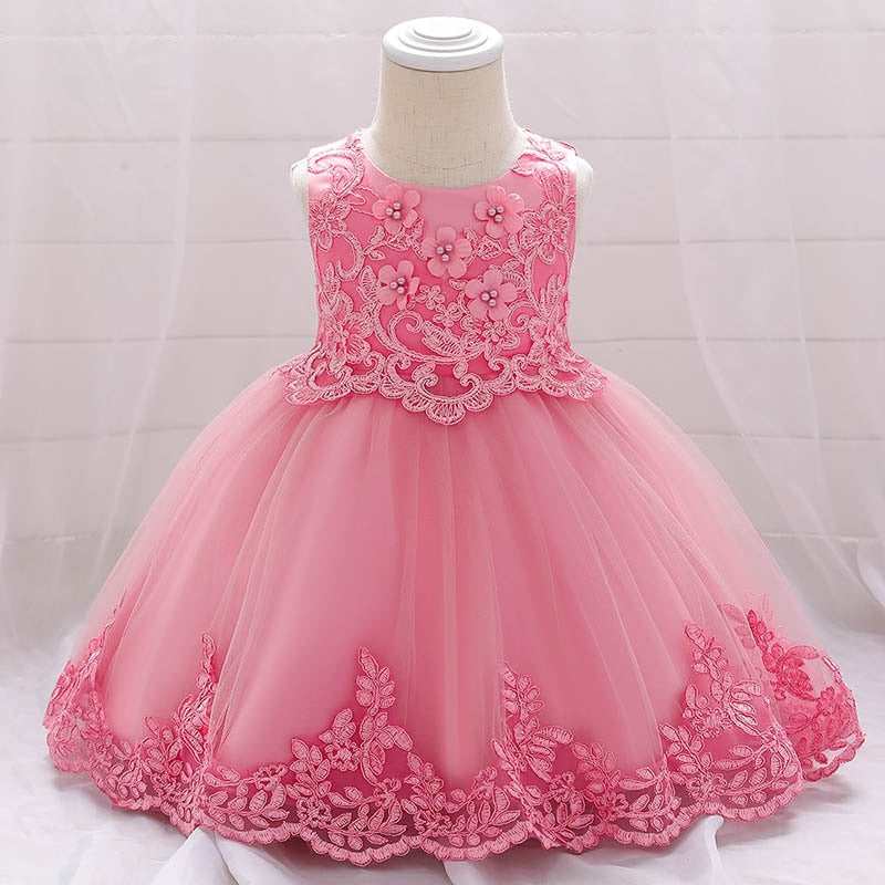 Pink Lace Baptism Dresses