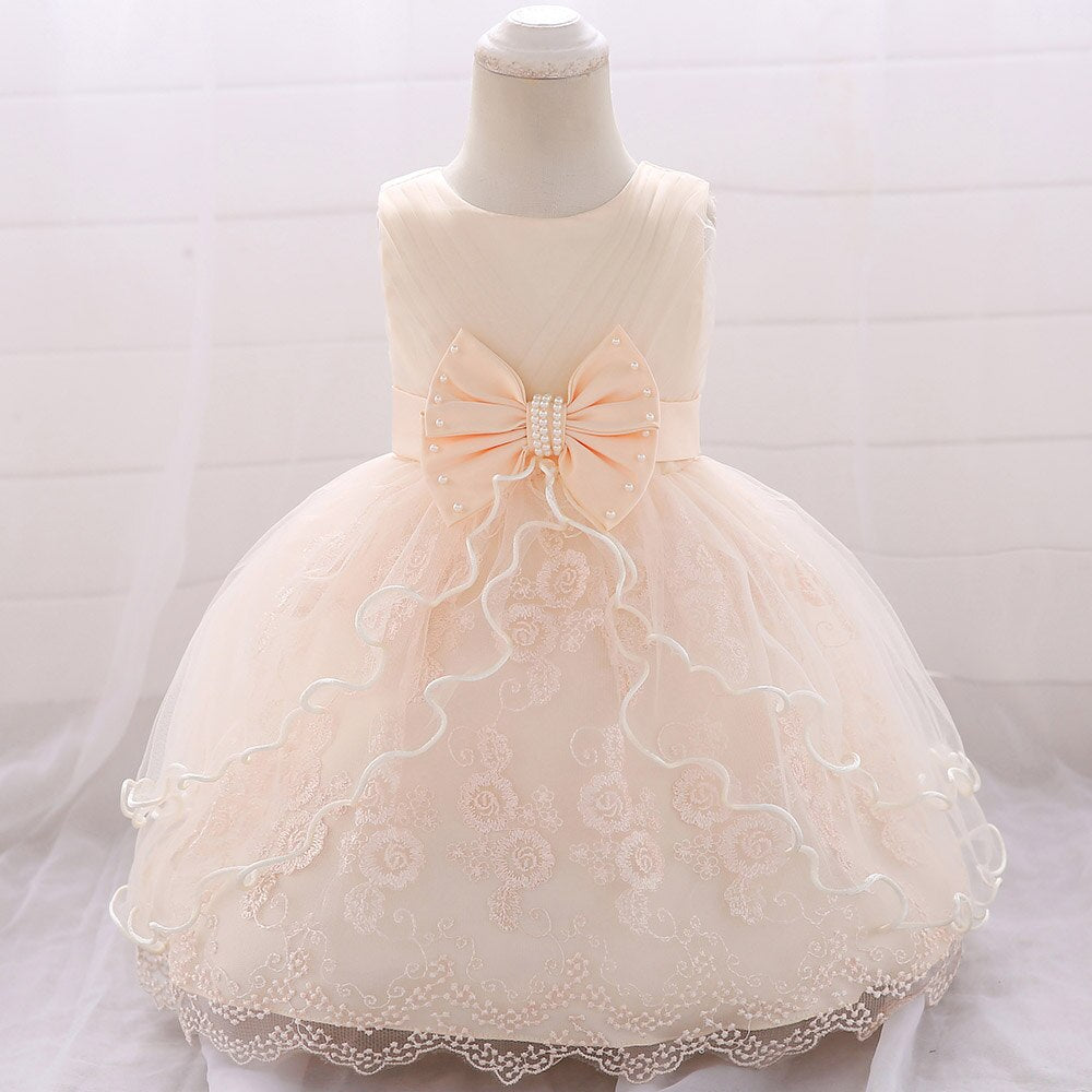 Pink Lace Baptism Dresses