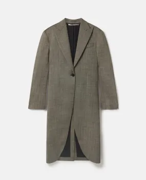 Pinstripe Wool Coat 