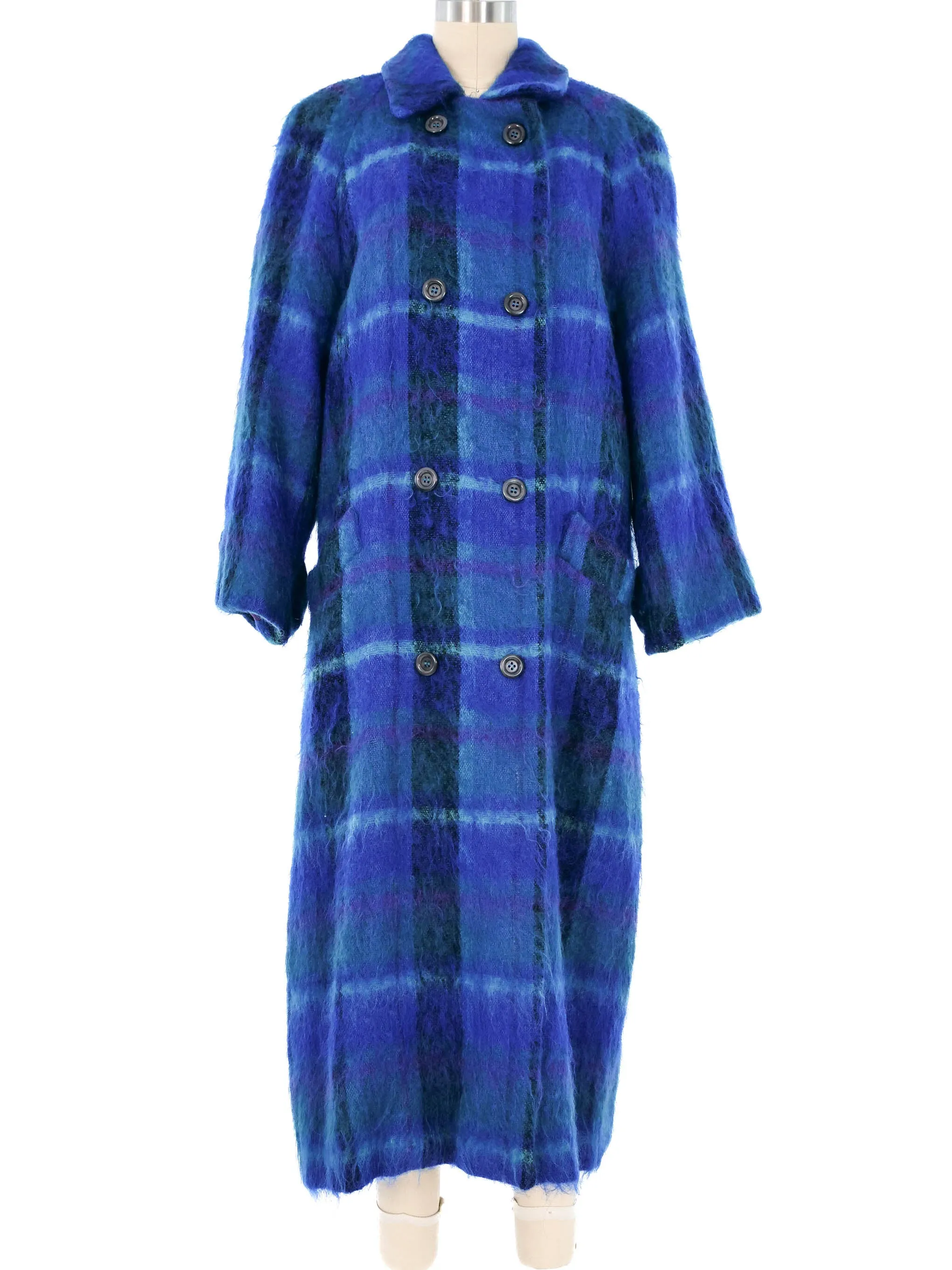 Plaid Wool Maxi Coat