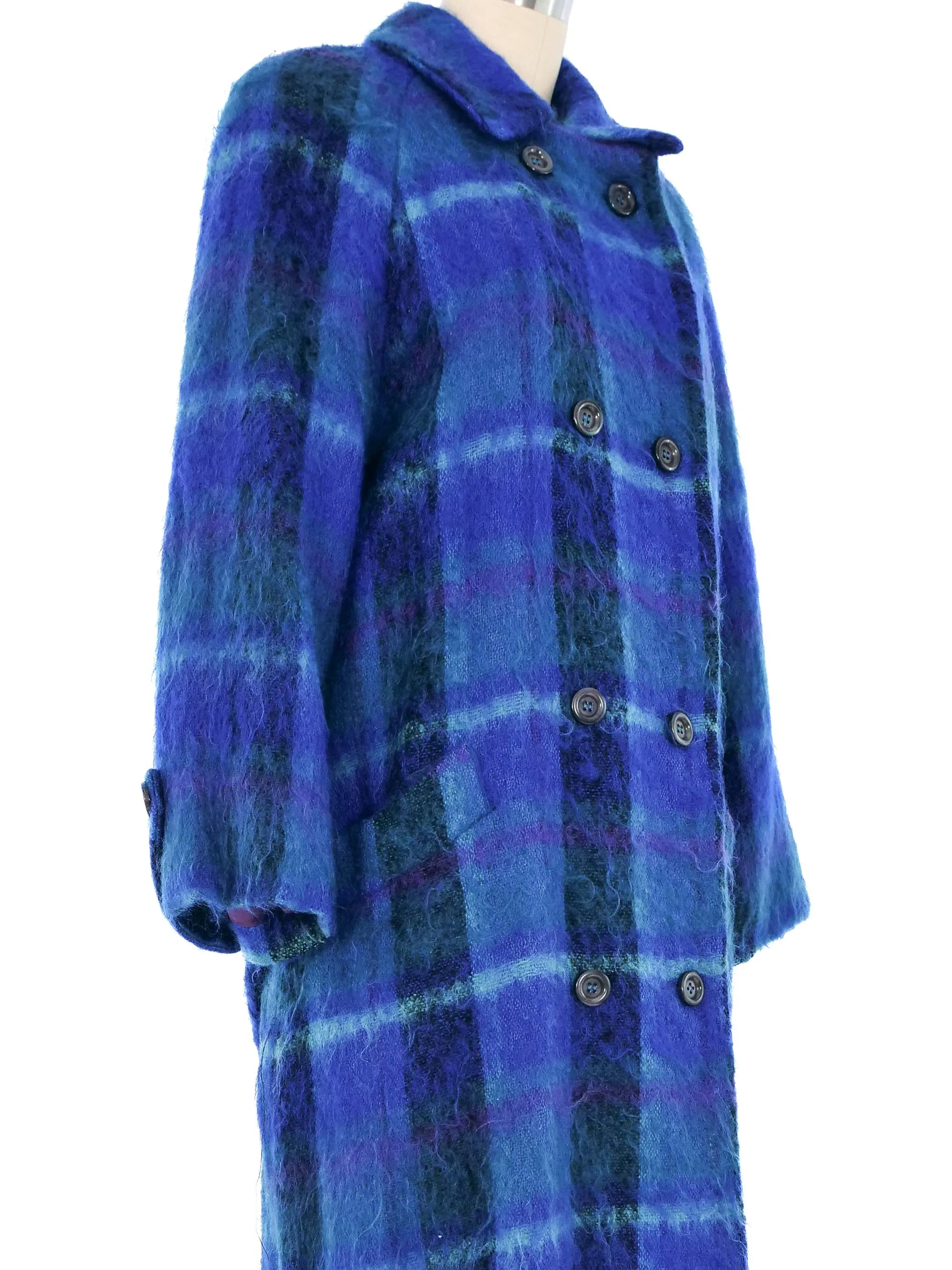 Plaid Wool Maxi Coat