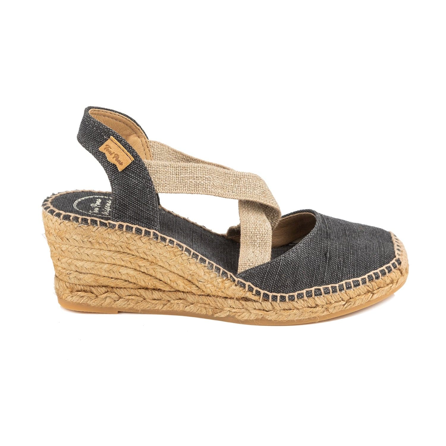 Plain Canvas Wedge Espadrille for Women - Saba-V