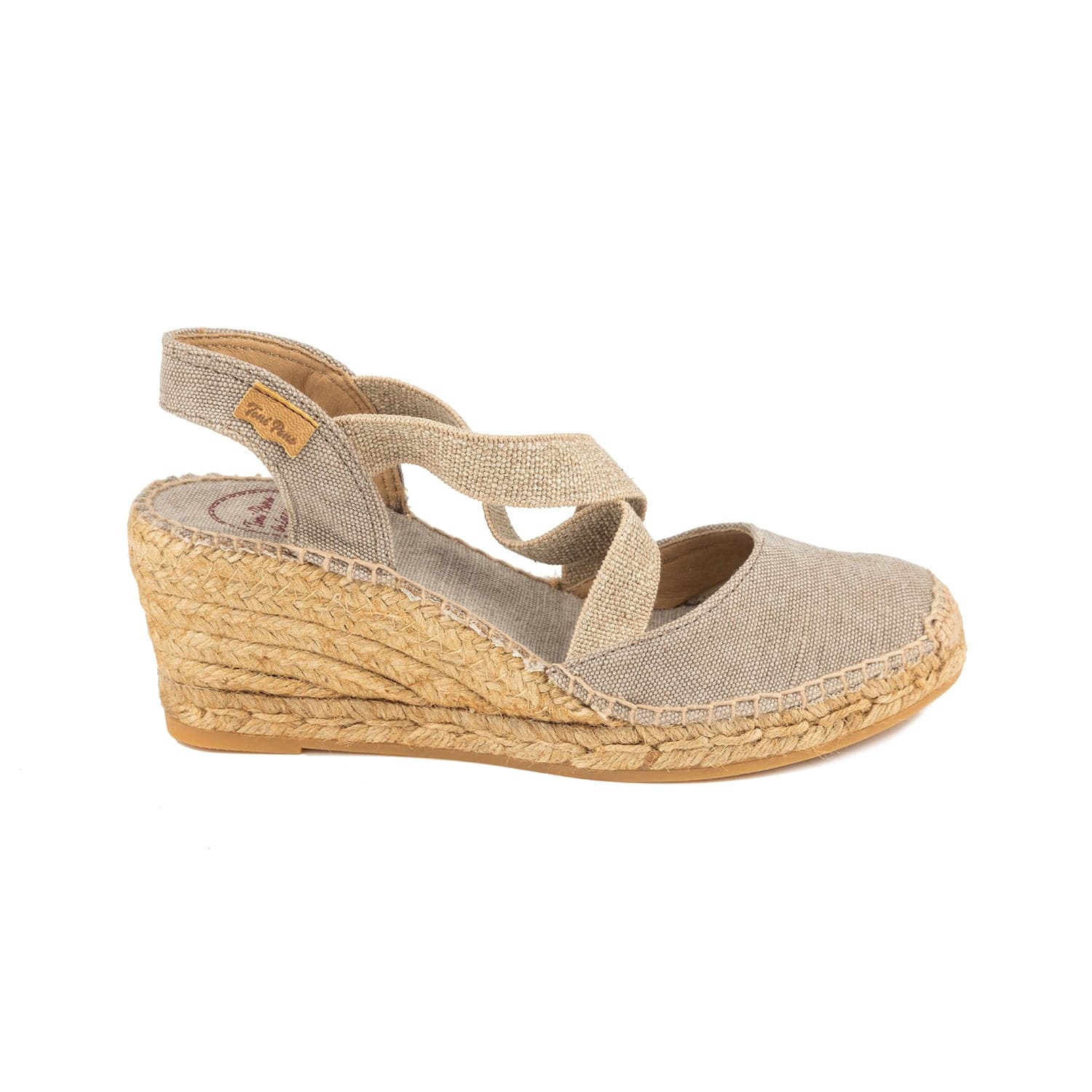 Plain Canvas Wedge Espadrille for Women - Saba-V