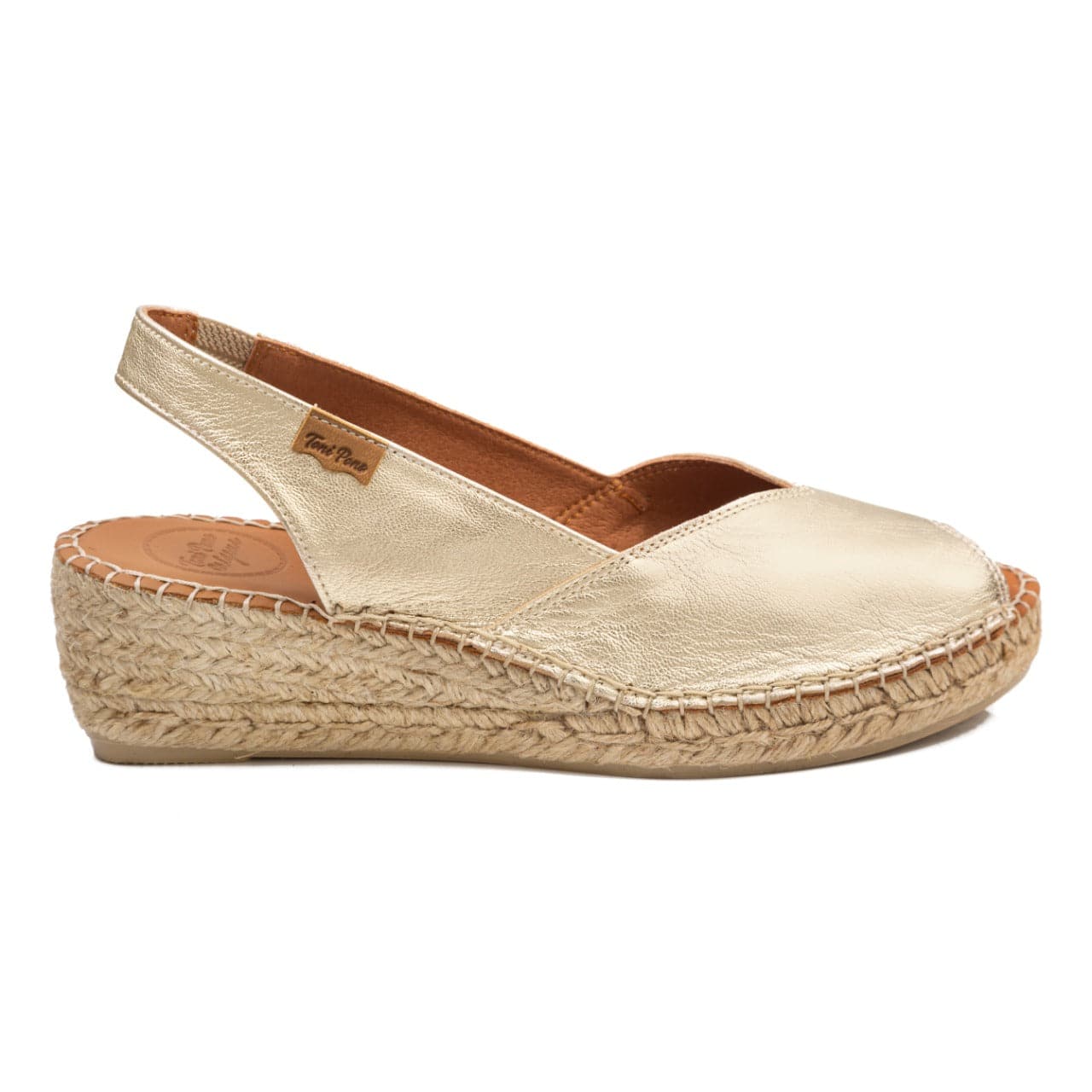 Plain Leather Wedge Espadrille for Women - Bernia-P