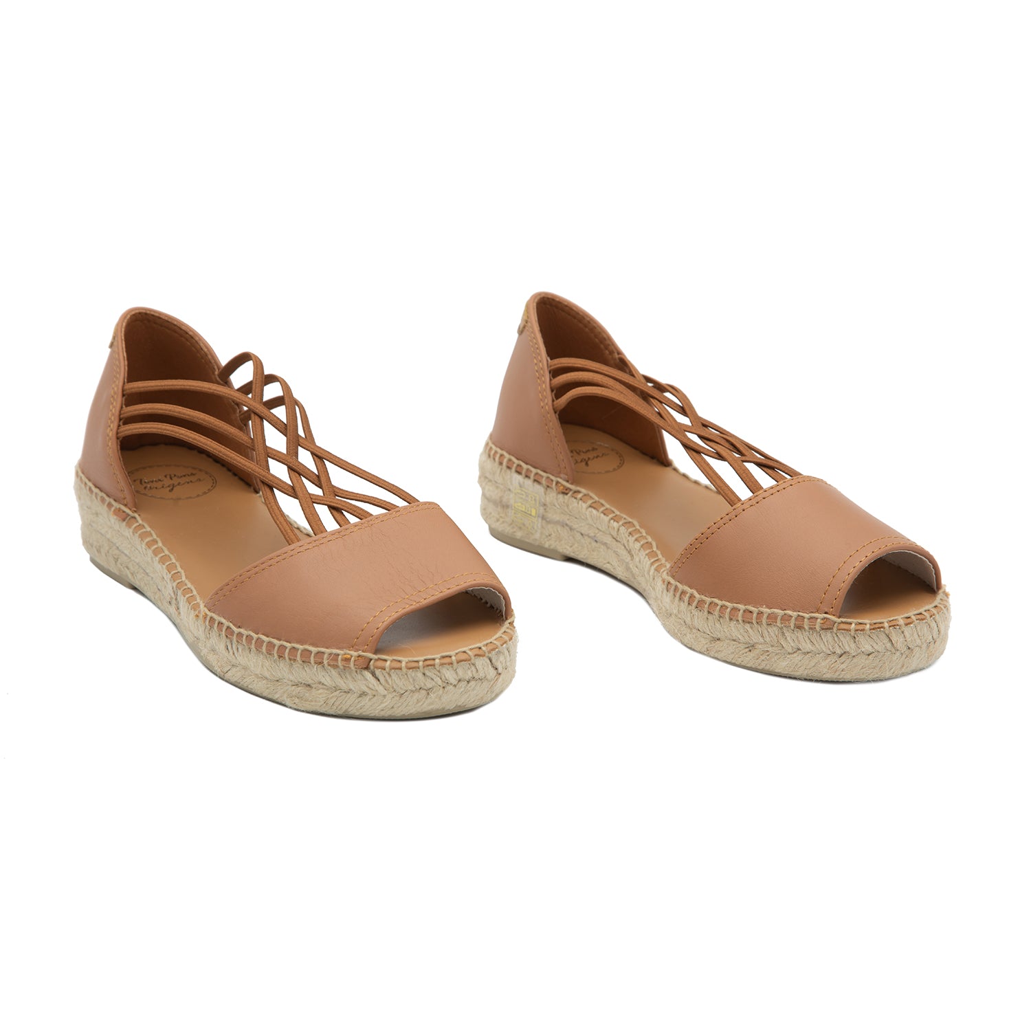 Plain Leather Wedge Espadrille for Women - Ebrep