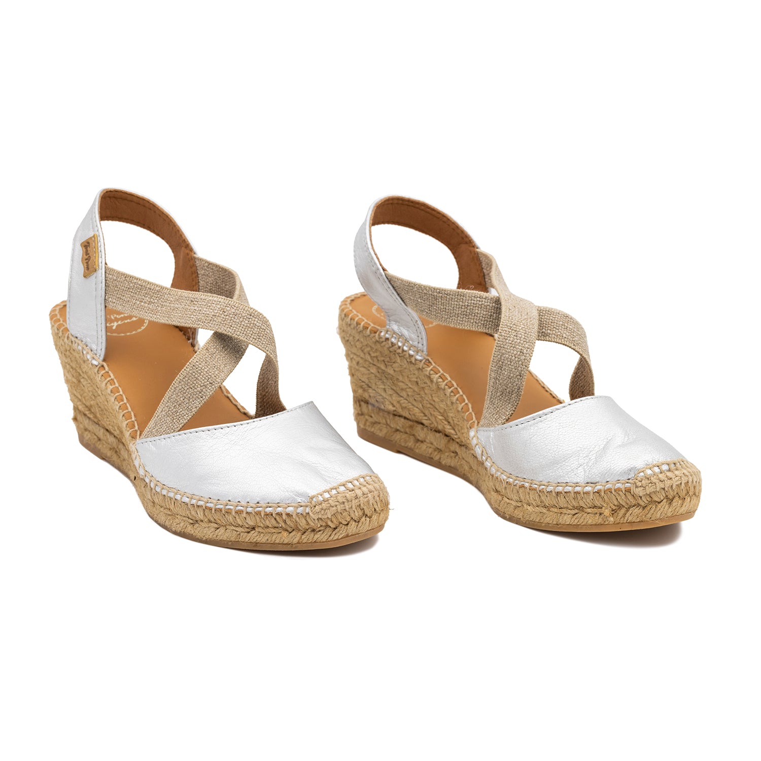 Plain Leather Wedge Espadrille for Women - Saba-P