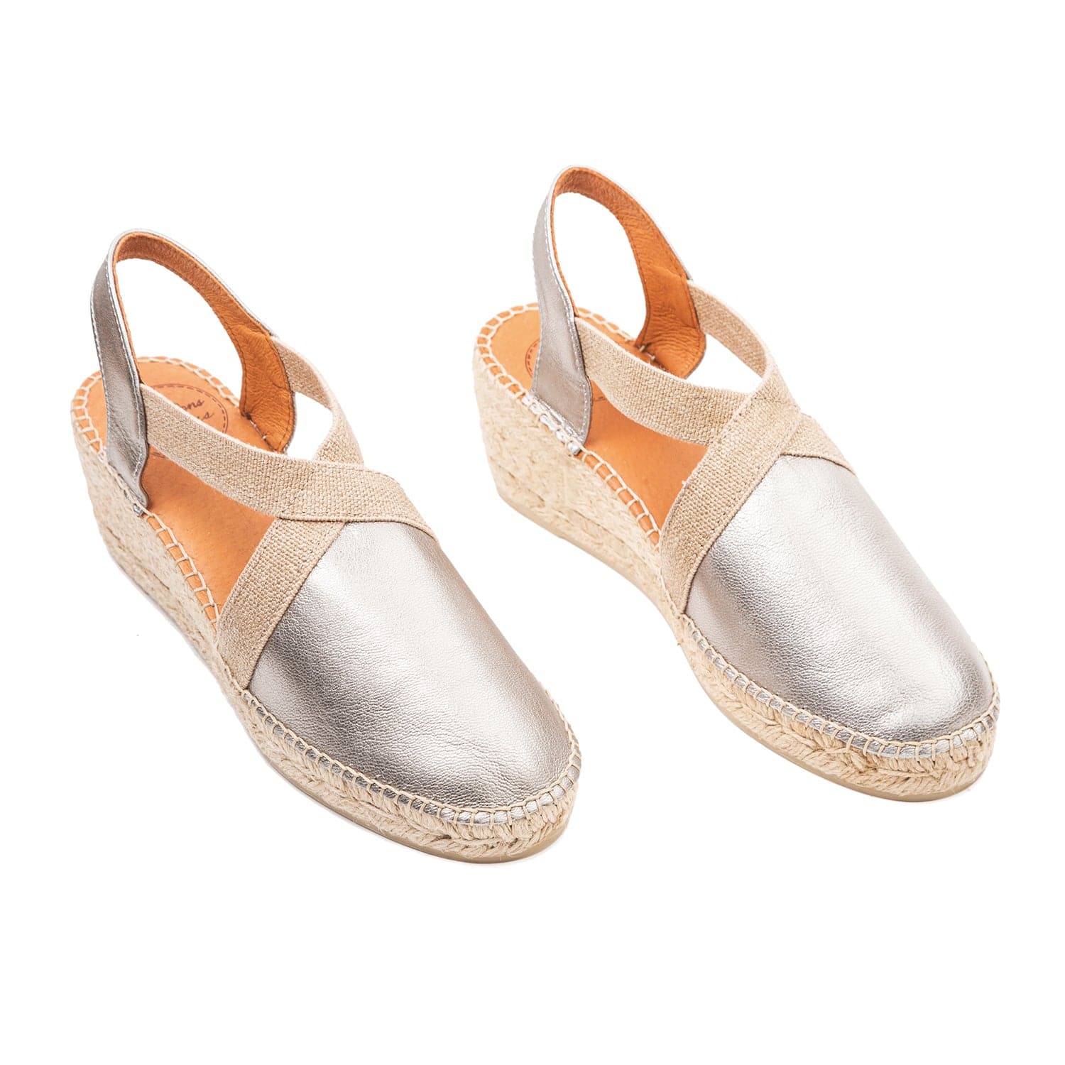 Plain Leather Wedge Espadrille for Women - Tossa