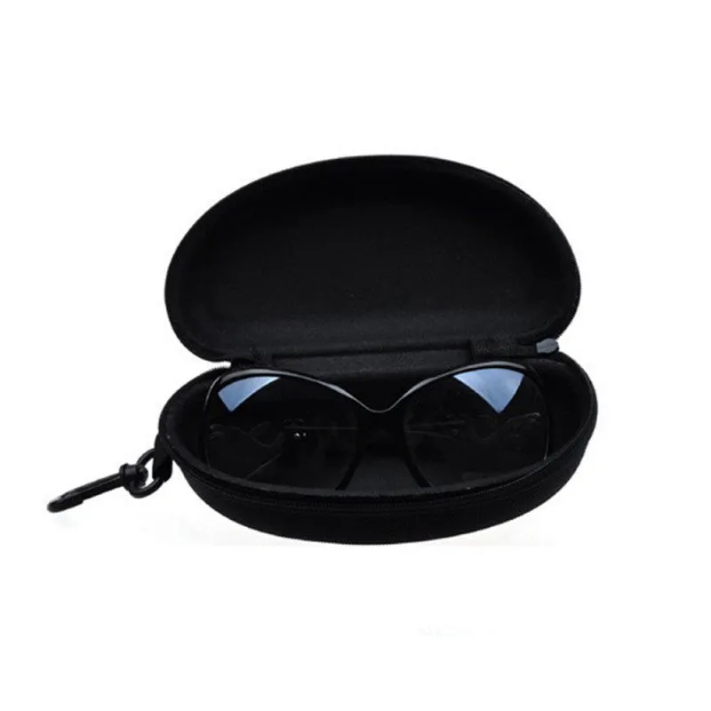 Portable Superior Zipper Eye Glasses Sunglasses Hard Case Box Portable Protector Black Universal 696X 295X255 inch LY6 SM6